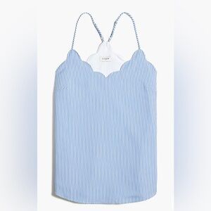 J Crew Factory Scalloped Striped Cami